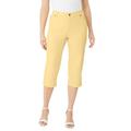 Plus Size Women's Invisible Stretch® Contour Capri Jean by Denim 24/7 in Banana (Size 34 W) Jeans