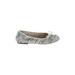 Sam Edelman Flats: Ballet Chunky Heel Casual Silver Shoes - Kids Girl's Size 3