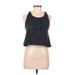 Adidas Active Tank Top: Black Solid Activewear - Women's Size Medium