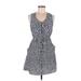 Fishbowl Clothing Casual Dress: Blue Polka Dots Dresses - Women's Size Medium