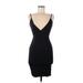 Faith in Love Casual Dress - Bodycon V Neck Sleeveless: Black Solid Dresses - New - Women's Size 8