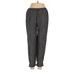 Twin-Set Simona Barbieri Linen Pants - Mid/Reg Rise: Gray Bottoms - Women's Size Medium