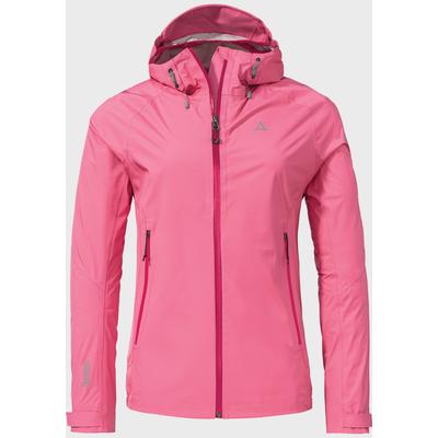 Outdoorjacke SCHÖFFEL "2.5L Jacket Vistdal L", Damen, Gr. 44, pink (3155, pink), Oberstoff : 100% Nylon, sportlich, regular fit, hoch geschlossener Ausschnitt, Langarm, Jacken Image
