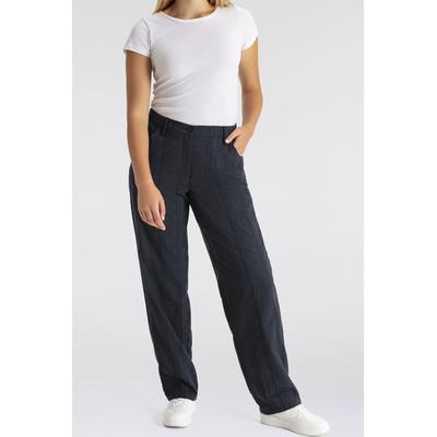 Stretch-Hose KJBRAND "Babsie", Damen, Gr. 48, N-Gr, blau (marine gestreift), Obermaterial: 47% Baumwolle, 45% Polyester, 6% Viskose, 2% Elasthan, casual, Hosen Image
