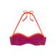 Bügel-Bandeau-Bikini-Top S.OLIVER "Yella" Gr. 42, Cup D, bunt (berry, orange) Damen Bikini-Oberteile Ocean Blue