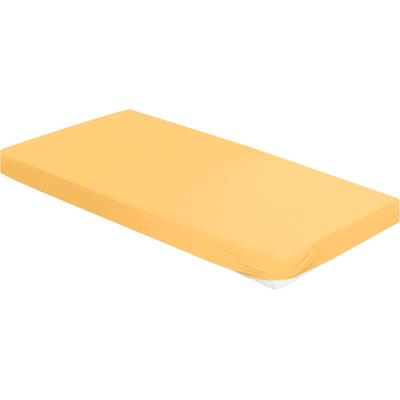 Spannbettlaken BIERBAUM "Jersey", braun (honig), B:140-160cm L:200-220cm, Jersey, Obermaterial: 95% Baumwolle, 5% Elasthan, Laken, 95 % Baumwolle und 5 % Elasthan für optimale Weichheit und Dehnbarkeit Image