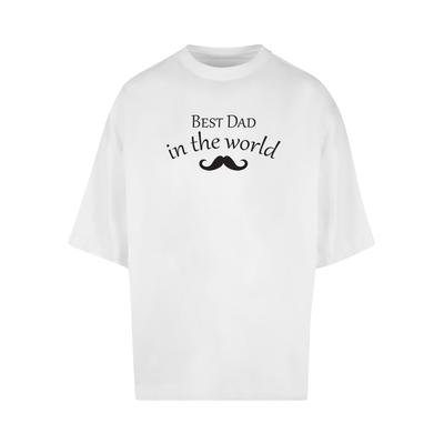 T-Shirt MERCHCODE "Merchcode Herren Fathers Day - Best dad in the world 2 Huge Tee" Gr. 4XL, weiß (white) Herren Shirts T-Shirts