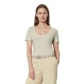 T-Shirt MARC O'POLO "aus Organic Cotton Slub Jersey" Gr. M, grau Damen Shirts V-Shirts