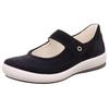 Riemchenballerina LEGERO "TANARO 5.0", Damen, Gr. 37, blau (oceano (blau)), Veloursleder, feminin, Schuhe, Slipper, Ballerina, Schlupfschuh mit Wechselfußbett und Klettriegel
