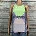 J. Crew Tops | J. Crew Colorblock Windowpane Ditsy Floral Silk Blouse Tank Top Sz 00 Blue Green | Color: Purple | Size: 00