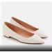 J. Crew Shoes | J. Crew Pointed Toe Snake Embossed Flats | Color: White | Size: 9.5