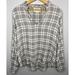 Anthropologie Tops | Anthropologie Cloth & Stone Gray And White Plaid Top | Color: Gray/White | Size: Xs