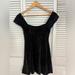 Urban Outfitters Dresses | Black Cold Shoulder Velvet Little Black Dress From Urban Outfitters | Color: Black | Size: Xs