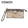 Coach Bags | Coach Penelope Zippy Turnlock Signature Wallet/Wristlet Brown And Gold | Color: Brown/Tan | Size: Os