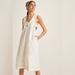 Anthropologie Dresses | Anthropologie Pilcro Casual V-Neck Midi Dress Size 1x | Color: Cream/White | Size: 1x