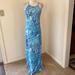 Lilly Pulitzer Dresses | Lilly Pulitzer Size Xxs Blue Printed Maxi Dress | Color: Blue/Green | Size: Xxs