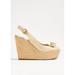 Louis Vuitton Shoes | Louis Vuitton Gossip Cube Embellished Espadrille Wedge Sandals In Beige Leather | Color: Brown | Size: 38eu