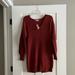 American Eagle Outfitters Dresses | Ae V-Neck Sweater Dress | Color: Orange/Red | Size: Xs