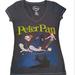 Disney Tops | Disney Peter Pan And Tinkerbell Logo Graphic T-Shirt Women's Size M | Color: Gray | Size: M