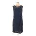 Vero Moda Casual Dress - A-Line: Blue Solid Dresses - Women's Size 48