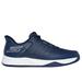 Skechers Men's Slip-ins Relaxed Fit: Viper Court Reload Sneaker|Size 8.5 Extra Wide|Navy/Yellow|Textile/Synthetic|Vegan|Machine Washable|Arch Fit