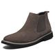 VIPAVA Men's Boots Autumn And Early Winter Boots, Men's Leather Shoes, Men's Waterproof Casual Shoes, Cowhide Men's Shoes, Men's Motorcycle Boots (Color : Fur Khaki, Size : 8)