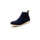 VIPAVA Men's Snow Boots Cow Suede Leather Men Chelsea Boots Big Size 46 47 48 Slip-on Casual Boots Faux Short Ankle Boots Basic Men Shoes (Color : Blue, Size : 8)