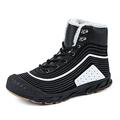 VIPAVA Men's Boots Men's Winter Snow Boots Waterproof Leather Sports Shoes Warm Men's Outdoor Men's Hiking Boots (Color : Black White, Size : 10)