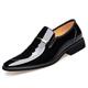 VIPAVA Men's Lace-Ups PU Leather Fashion Men's Business Formal Wear Oxford Shoes Pointed Toe Breathable Formal Wedding Shoes Size 38-44 (Color : Schwarz, Size : 10.5 UK)