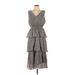 INC International Concepts Casual Dress - High/Low: Gray Marled Dresses - Women's Size 10