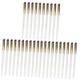 FRCOLOR 30 Pcs Concealer Brush Makeup Brush Angled Contour Brush Cosmetics Brush Concealer Blending Brush Powder Brush Angled Foundation Brush Eye Brush Wood Round Head White Smudge Brush