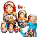 Maseyivi Matryoshka Nesting Dolls - Matryoshka Doll Stacking Toys,Wooden Russian Nesting Dolls, Educational Toys Nesting Dolls, Stacking Dolls Home Decoration