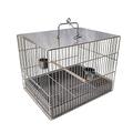 NEWNAN Bird Cage Square Stainless Steel Bird Cage Parrot Cage with Bath Bird Out of The Carrying Case One-Piece Welding Pet Breeding Cages for Lovebirds Finches Parrotlet Bird Cage