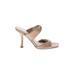 Nine West Mule/Clog: Slip-on Stiletto Cocktail Ivory Print Shoes - Women's Size 8 - Open Toe