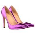 VIPAVA Women's high Heels Women's high-Heeled Shoes Sexy Pointy Sweet Colorful Snake Shaped Thin high-Heeled Shoes Women's Nude Shoes high-Heeled Shoes (Color : Purple, Size : 7)