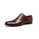 VIPAVA Men's Lace-Ups Full Grain Genuine Leather Business Men Dress Shoes Retro Patent Leather Oxford Shoes for Men (Color : Bronw, Size : 43)