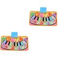 ibasenice 2 Pcs Children's Piano Mat Puzzle Toys for Kids Pianos for Kids Portable Piano Mat Creative Piano Mat Keyboard for Kids Childrens Toys Kid Toy Toddler Keyboard Mat Children's Pad
