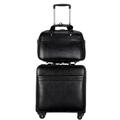 MOBAAK Suitcase Luggage 2-Piece Suitcase Set, Silent Universal Wheel PU Leather Trolley Case, Boarding Case Suitcase with Wheels (Color : Black, Size : 2piece)