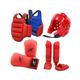 Baoblaze 4Pcs Karate Sparring Gear with Padded Body Protector Vest Boxing Gloves Protective Gear for Grappling Sparring Training Sanda, Red, XL