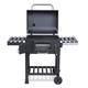 CosmoGrill Outdoor XL Smoker Barbecue Charcoal Portable BBQ with Lid Cover, Adjustable Grill and Built-in Temperature Gauge, for Home Garden Party Cooking