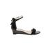 Cole Haan Wedges: Black Print Shoes - Women's Size 9 - Open Toe