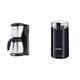 Philips Filterkaffeemaschine – 1.2-Liter-Thermoskanne, bis zu 15 Tassen, Edelstahl, (HD7546/20), 1000watts, 25.5 x 22.1 x 37.01 cm, silbern/schwarz & Bosch Hausgeräte TSM6A013B Kaffeemühle, Schwarz