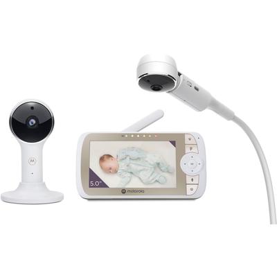 Babyphone MOTOROLA "Video Nursery VM65X Connect WiFi", weiß, Babyphones, Baby, Kunststoff, mit Krippenhalterung