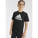 T-Shirt ADIDAS SPORTSWEAR "U BL TEE" Gr. 176, schwarz-weiß (black, white) Kinder Shirts T-Shirts