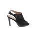 Nine West Heels: Slingback Stilleto Cocktail Black Solid Shoes - Women's Size 10 - Peep Toe