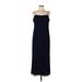 R&M Richards Casual Dress - Midi Square Sleeveless: Blue Print Dresses - Women's Size 14