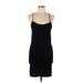 Floreat Casual Dress - Mini: Black Solid Dresses - Women's Size Large