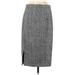 Halogen Casual Skirt: Gray Tweed Bottoms - Women's Size Medium