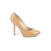 Nine West Heels: Slip-on Stilleto Cocktail Party Tan Solid Shoes - Women's Size 6 - Pointed Toe