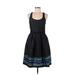 Proenza Schouler Casual Dress - Fit & Flare Scoop Neck Sleeveless: Black Dresses - Women's Size 6